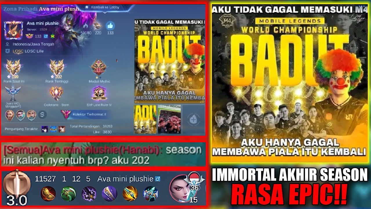 Ketemu ANOMALI Immortal 202 album menghina PRO PLAYER RRQ BADUT tapi pas main kaya EPIG 3.0 wkwkwk