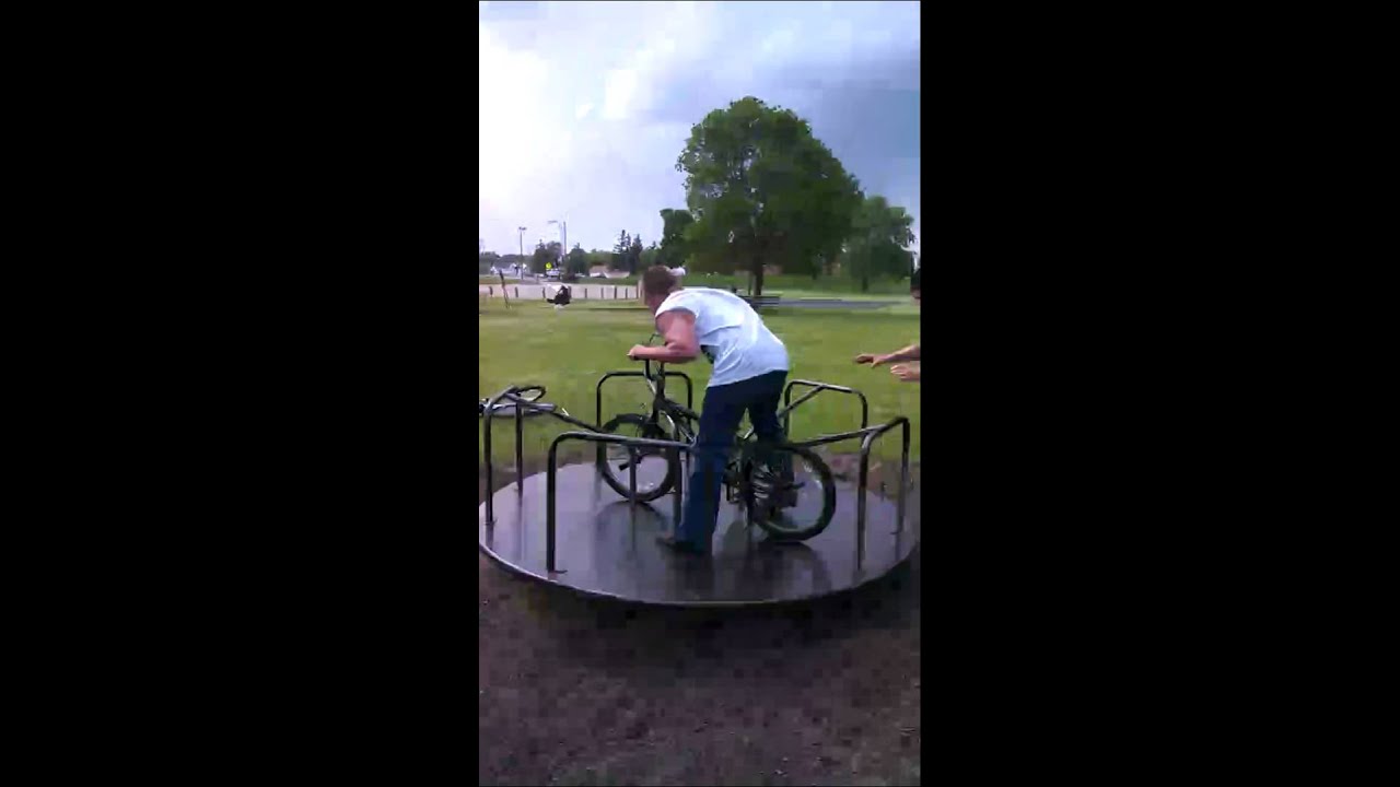Bike on merry go round 3 YouTube