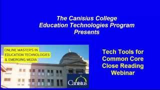 Webinar - Common Core Tech Tools 11-19-2015