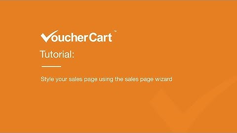 How to style your sales page using the sales page wizard