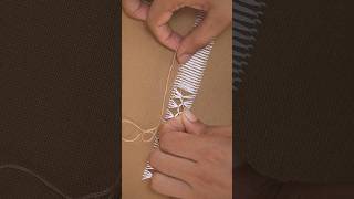 Thread art on fabric. #drawnthread
