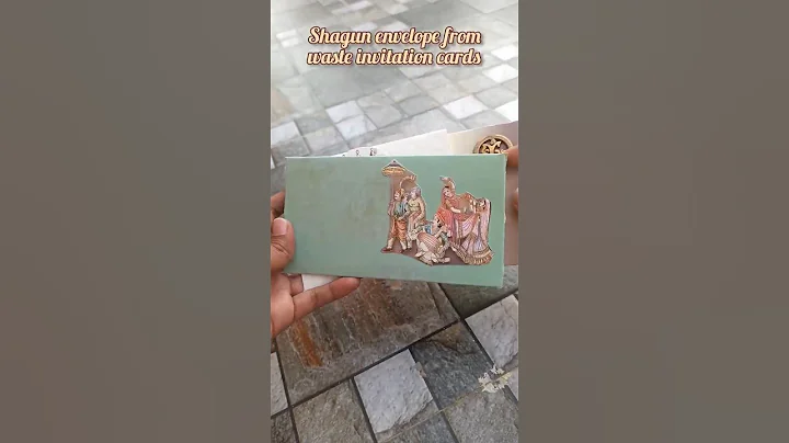 Shagun envelope from waste invitation cards #diy #craft  #bestoutofwast
