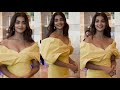 Beautiful Pooja Hegde Yallow Outfit Hot Look Arrives For Amazon Prime Event🔥😍