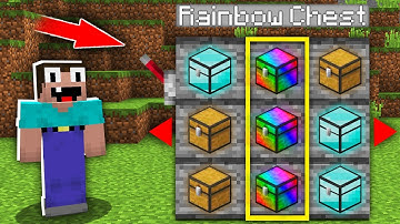 Minecraft NOOB vs PRO: HOW NOOB WIN THIS SUPER RAINBOW CHEST ON RANDOM MACHINE! 100% trolling