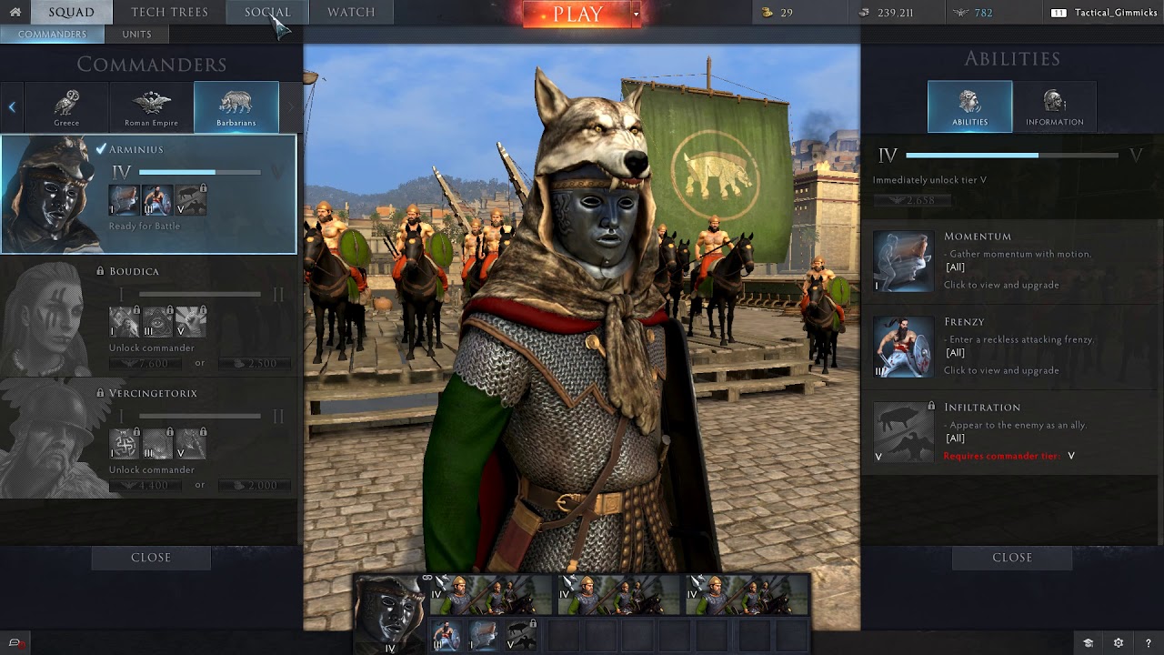 First Look at Total War Arena - UI and Menu Guide