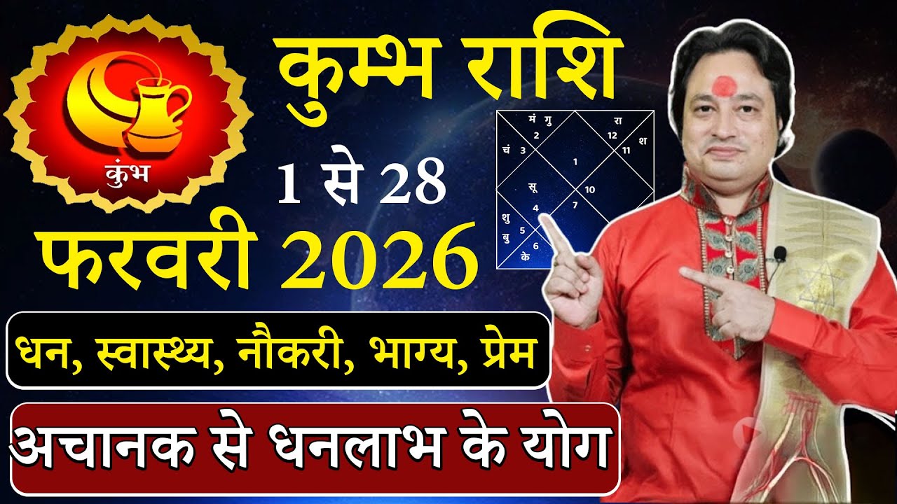 Гороскоп для Водолея на февраль 2026 года | Кумбха Раши февраль 2026 | Гороскоп для Водолея на фе...