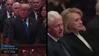 Quand Donald Trump et Hillary Clinton se croisent, c'est glacial