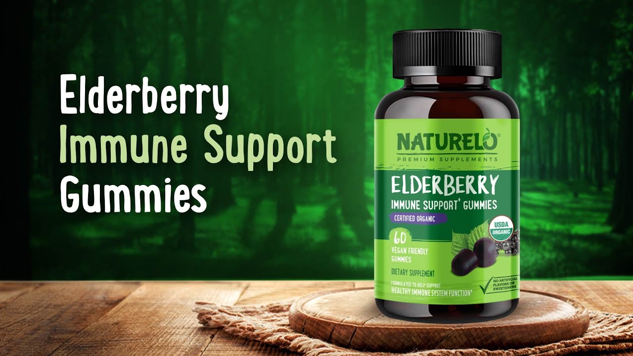 NATURELO Elderberry Immune Support Gummies