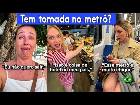 GRINGA Desesperada CHORA na hora de largar o Brasil o que vi em Salvador é outro nível