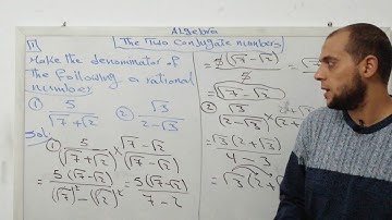 The two conjugate numbers. Preparatory 2. Math Solution. Mr. Mostafa Soliman. Algebra