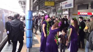2012.3.3 E657系特急復興いわきフラガール号下り湯本駅到着・発車シーン