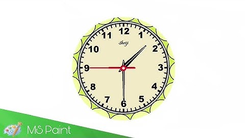 Wall Clock || How To Draw Wall Clock In MS Paint (Step By Step) For Beginners || Shriyansh Pandey