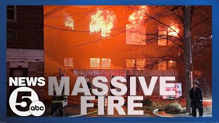 Massive fire breaks out at vacant building