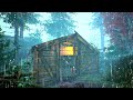 Pleasant sounds of rain and thunder for sleep near medieval stables | Rain 10 hours
