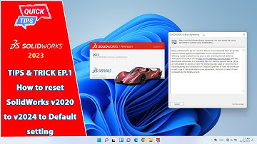 SolidWorks 2023-2024 Tips & Tricks EP.1 - How to reset SolidWorks 2023 to Default setting