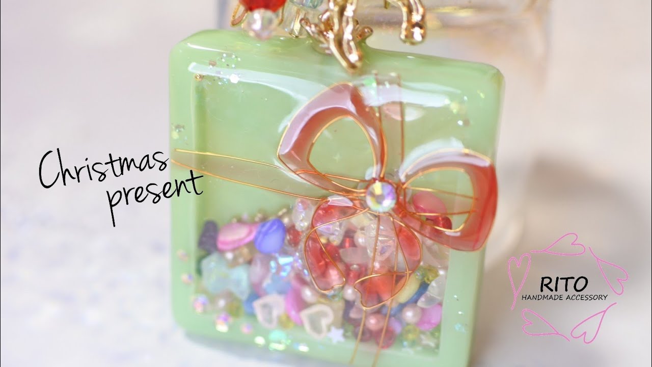クリスマス】プレゼントボックスを作りました～UVレジン～ハンドメイド