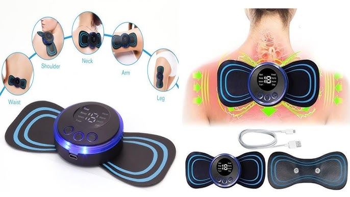 Mini Body Massager Pulse Neck Pain Relief EMS Butterfly - NY Store