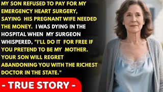 My Son Abandoned Me Needing Heart Surgery - Then My Surgeon Whispered Pretend To Be My Mother......