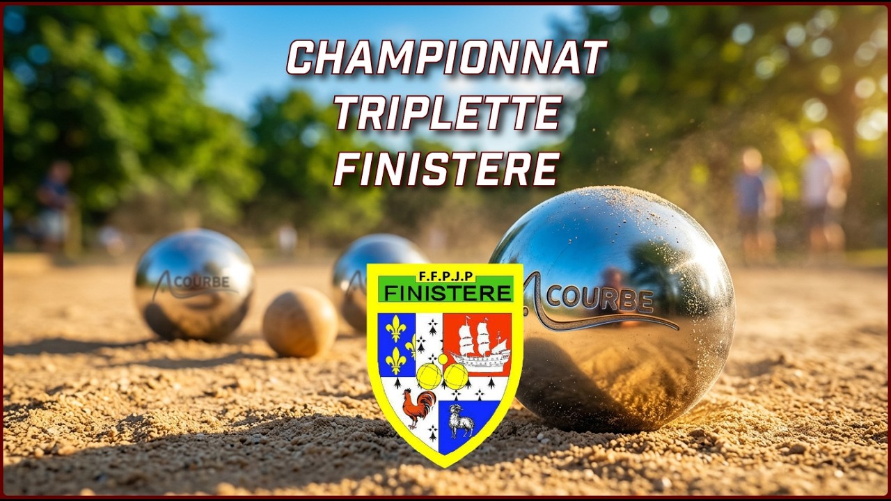Miniature de la vidéo : 🔴 LIVE PÉTANQUE : 8èmes de Finale - Championnat Triplette Finistère (29) !