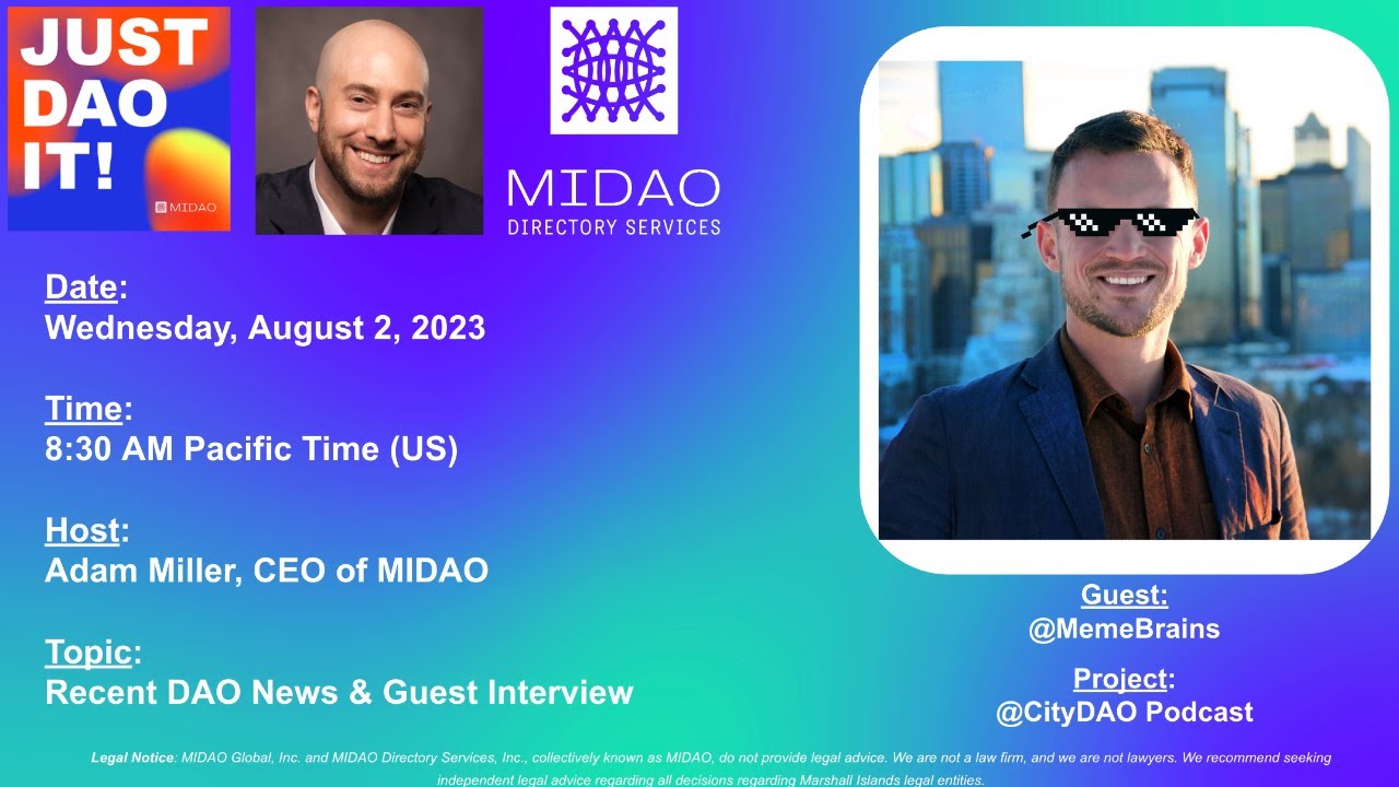 Just DAO It! DAO News & Interview with MemeBrains from CityDAO