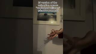 Unpledged alience (shadow puppets) IRL VERSION #original #newtrend #shadowpuppets #animation #meme