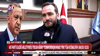 Ak Parti̇ Elaziğ Mi̇lletveki̇li̇ Tolga Ağar Hurbaşkanimiz Yi̇ne Tüm Kesi̇mleri̇n Umudu Oldu