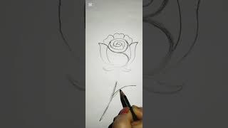 Beautiful Rose drawing easily.#artwork #drawing #shortvideo #rose
