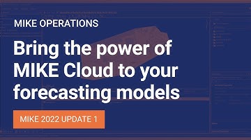 MIKE OPERATIONS | Bring the power of MIKE Cloud to your forecasting models