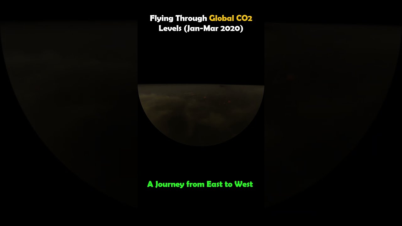 Flying Through Global CO2 Levels (Jan-Mar 2020) - A Journey from East to West