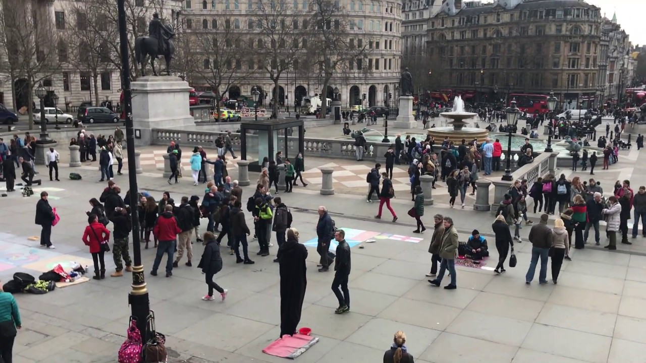 Трафальгарская площадь. Лондон 2017. Trafalgar Square in London 2017