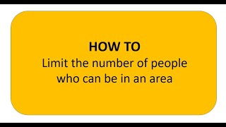 how to set occupancy limit for an area?