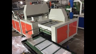 FGB-1200 Plastic Bag Sealing Cutting With Inline Three Times Folding Machine