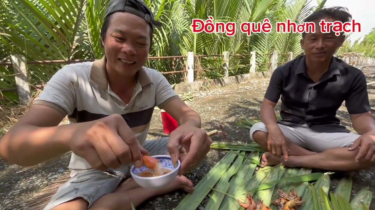 Mò bắt Tôm nướng tại đồng ruộng tuyệt cú mèo