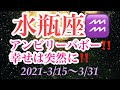 ☆水瓶座♒️☆アンビリーバボー‼️幸せは突然に‼️ 2021-3/15〜3/31