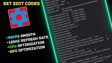 set edit codes 120Hz | Improve gaming performance