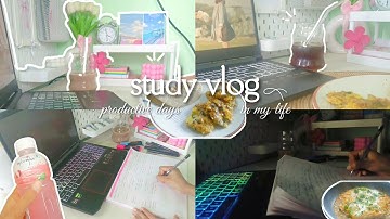 cozy study vlog 🍪 waking up at 6am, productive days 𐙚 note taking, shopping 🛒 cooking #aestheticvlog