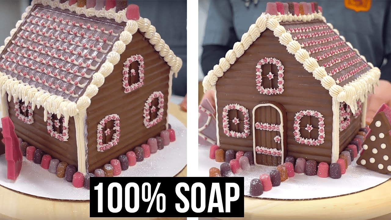 I Made a Soap Gingerbread House Again - Christmas Soap - 