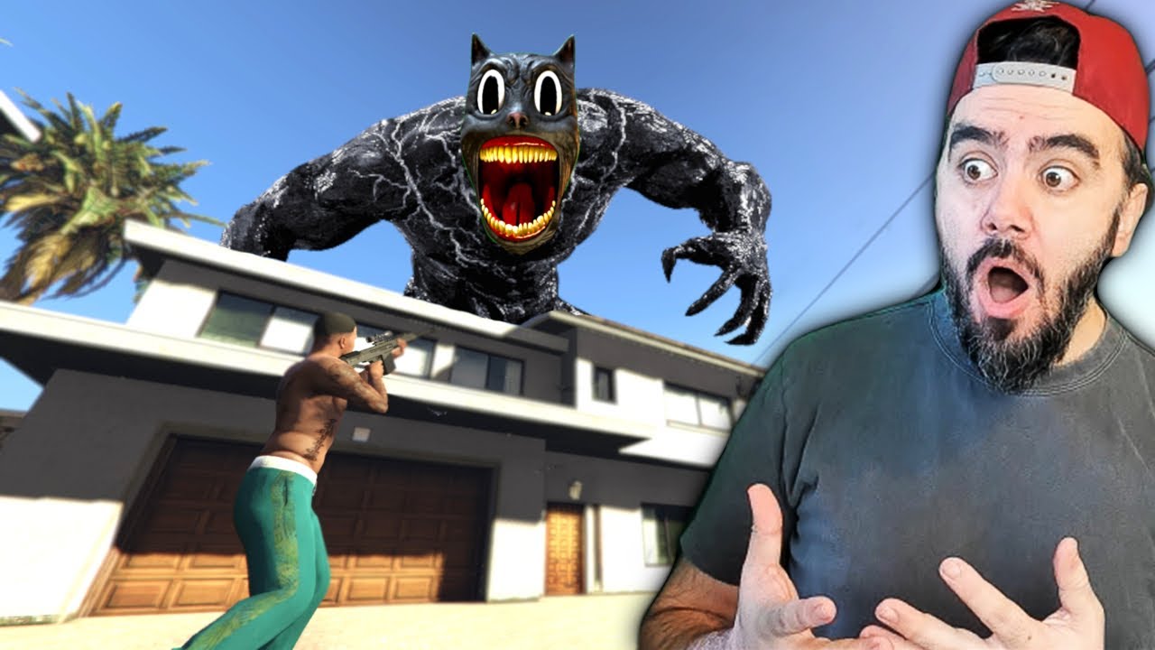 KATIL KEDI GÜÇLENDI KANLI EVI KORUYOR EVIN IÇINDEN ATEŞ ETTI GTA 5