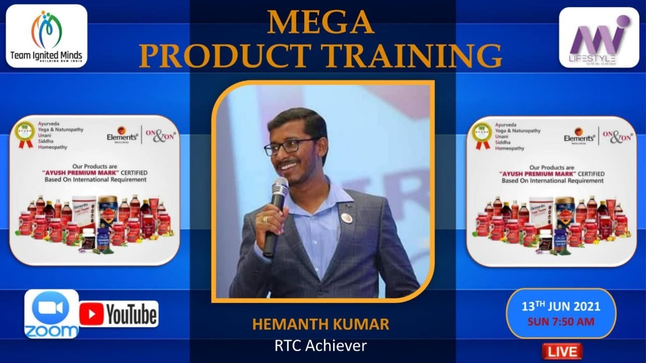 AYUSH PRODUCTS KANNADA TRAINING BY MR. HEMANTH KUMAR RTC - YouTube