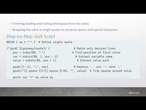 How to Use awk to Replace Periods and Hyphens in Field Names for Environment Variables
