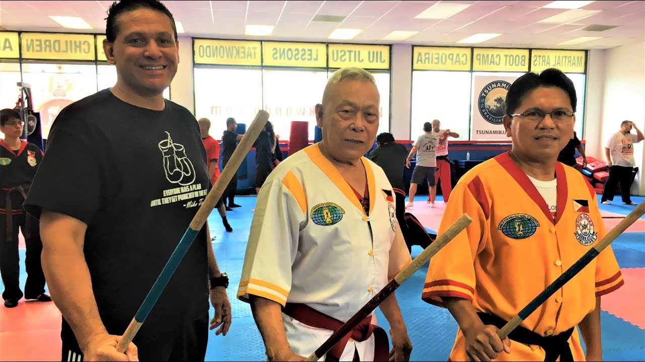 GM DIONISIO CANETE teaching at ANDRE LIMA TAEKWONDO academy LOS ANGELES USA Doce Pares Eskrima Kali