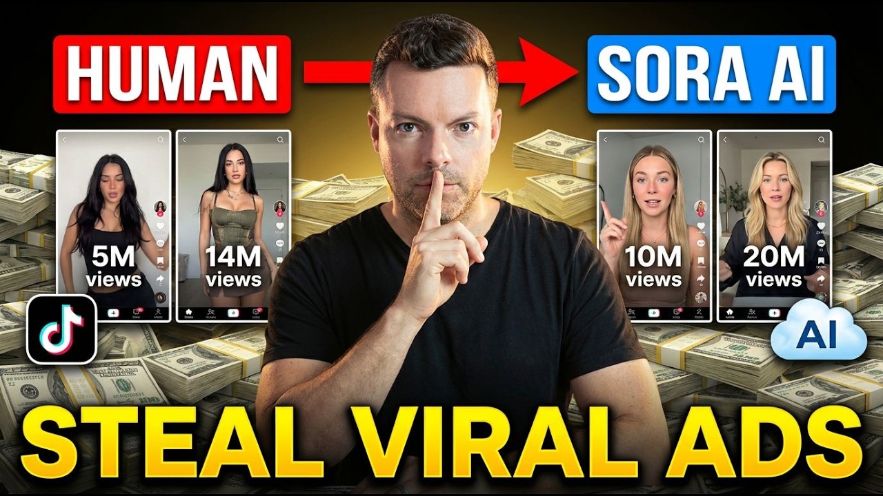 How to Clone Viral Videos Into AI UGC Ads (Sora 2 + Veo 3.1) - YouTube