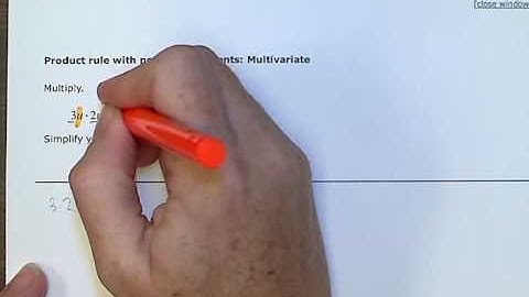 ALEKS Product rule with positive exponents Multivariate (BR)
