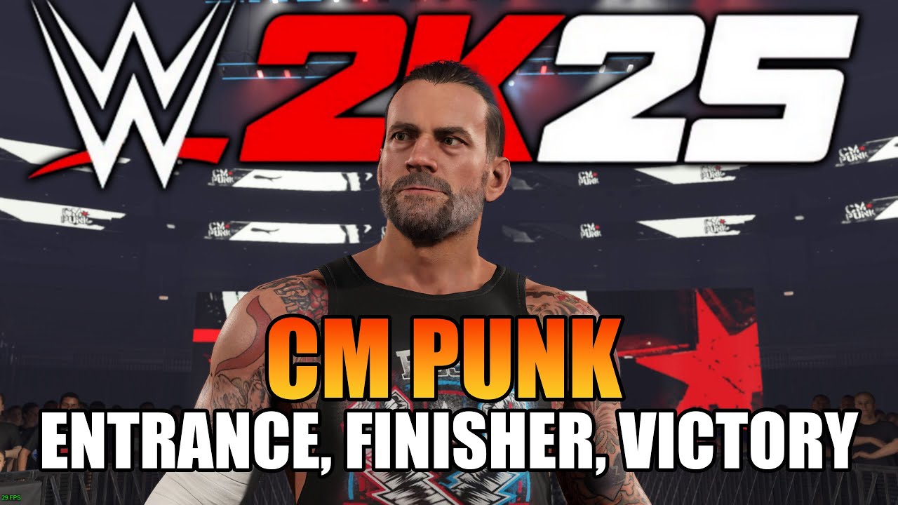 WWE 2K25 - CM PUNK ENTRANCE, FINISHER, & VICTORY