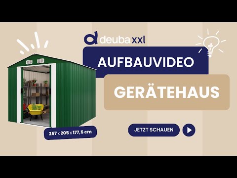 Aufbauvideo - GARDEBRUK® Geräteschuppen aus Metall 257x205x177,5cm