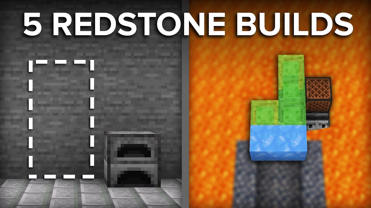 5 Easy, But Awesome Redstone Builds in Minecraft - YouTube