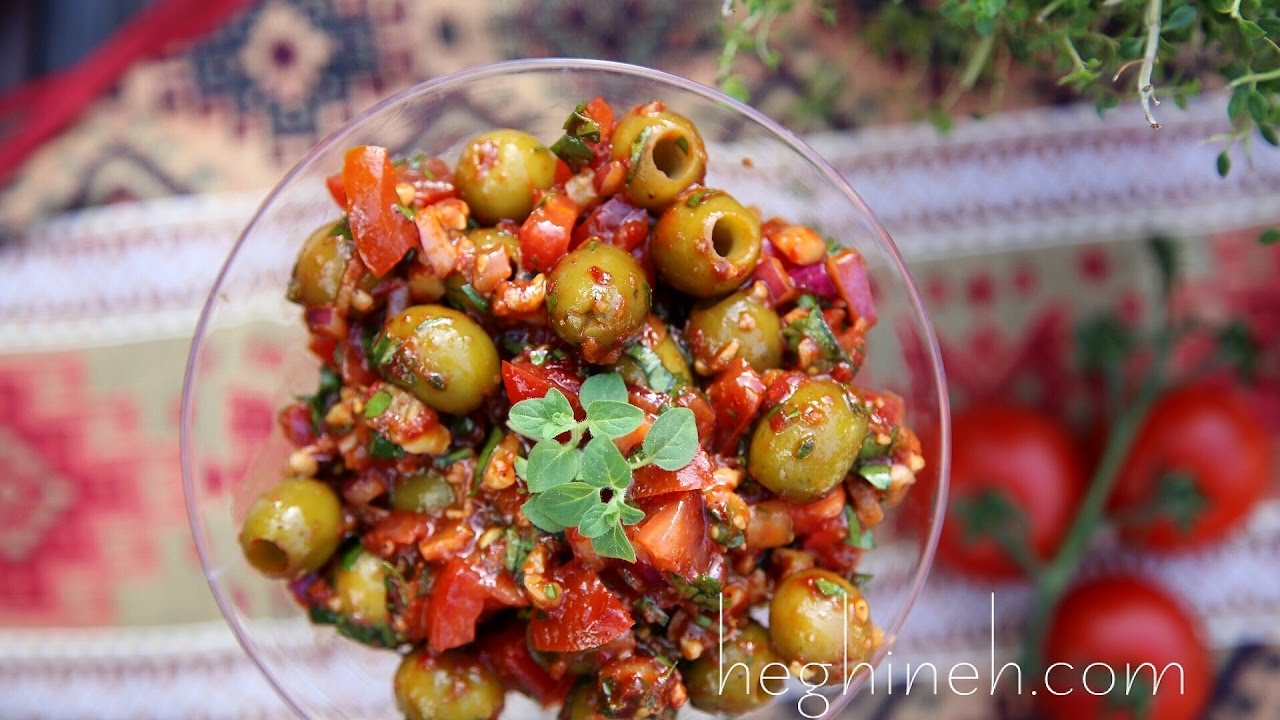 Olive Salad Bazerkani Recipe - Armenian Cuisine - Heghineh Cooking Show