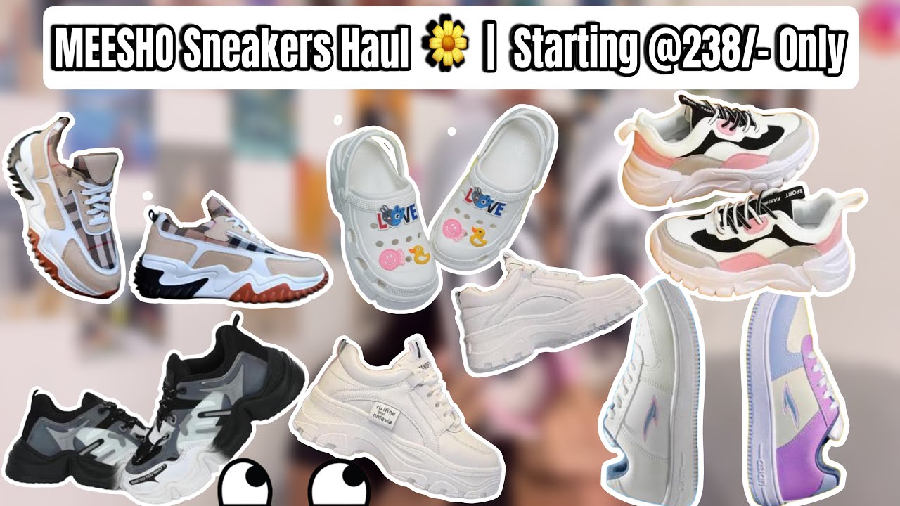 MEESHO Sneakers Haul Starting @288/- Only | Footwear Haul | Sneakers + Crocs