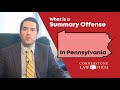 What is a Summary Offense in Pennsylvania?