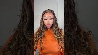 Soft honey tones, flawless knotless braids. Finished with delicate French curls.#luvme #luvmehair screenshot 1